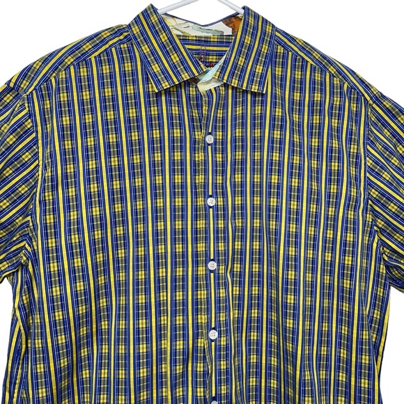 Robert Graham 100% Cotton Plaid Long Sleeve Button Down Shirt Size Extra Large - Picture 4 of 14